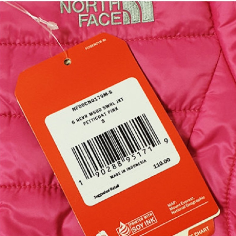 North Face 女の子用両面ジップアップジャケット