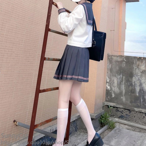 制服 セーラー服 桜 3点セット 5色 長袖 半袖 スカート夏服 JK 制服 スカート 43cm プリーツスカート スクール 制服 女子高生 学生服  通学 文化祭 学園祭 コスプレ