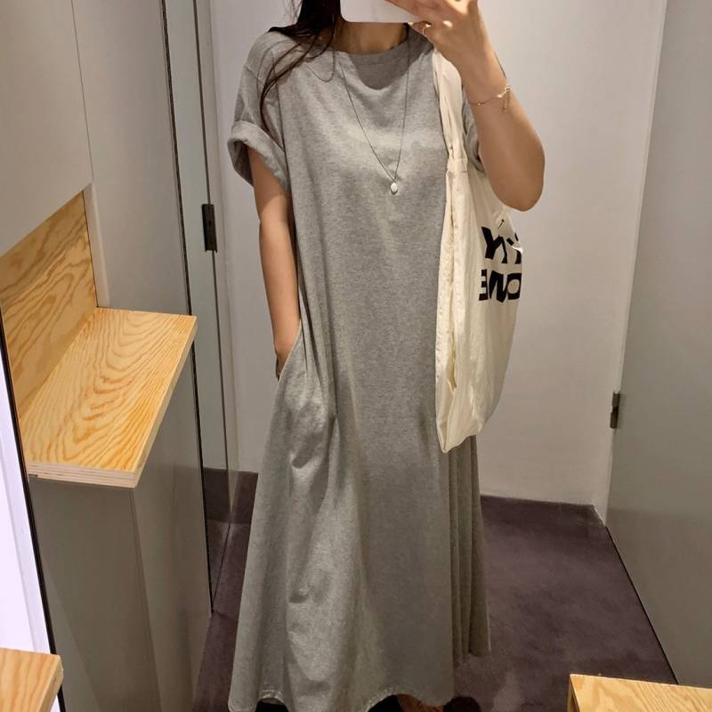 4color ワンピース ロングワンピース ロンT ロング マキシ マキシ丈 Aライン フレア 半袖 ショートスリーブ ラウンドネック フレンチスリーブ シンプル 春夏 春 夏 秋冬 秋 冬 ママコー 4color ワンピース ロングワンピース ロンT ロング マキシ マキシ丈 Aライン フレア 半袖 ショートスリーブ ラウンドネック フレンチスリーブ シンプル 春夏 春 夏 秋冬 秋 冬 ママコー