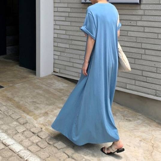 4color ワンピース ロングワンピース ロンT ロング マキシ マキシ丈 Aライン フレア 半袖 ショートスリーブ ラウンドネック フレンチスリーブ シンプル 春夏 春 夏 秋冬 秋 冬 ママコー 4color ワンピース ロングワンピース ロンT ロング マキシ マキシ丈 Aライン フレア 半袖 ショートスリーブ ラウンドネック フレンチスリーブ シンプル 春夏 春 夏 秋冬 秋 冬 ママコー