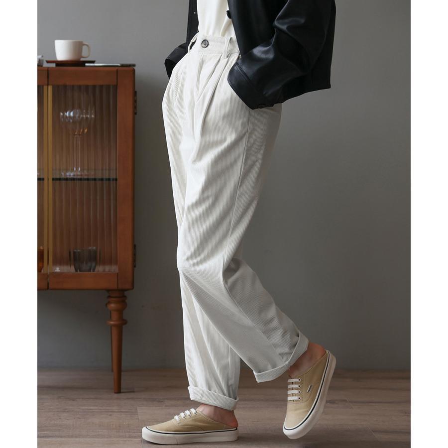 コーデュロイパンツ レディース レトロ風