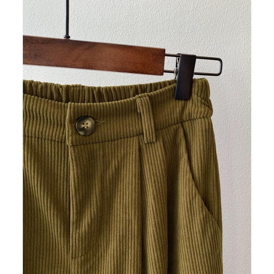 コーデュロイパンツ レディース レトロ風