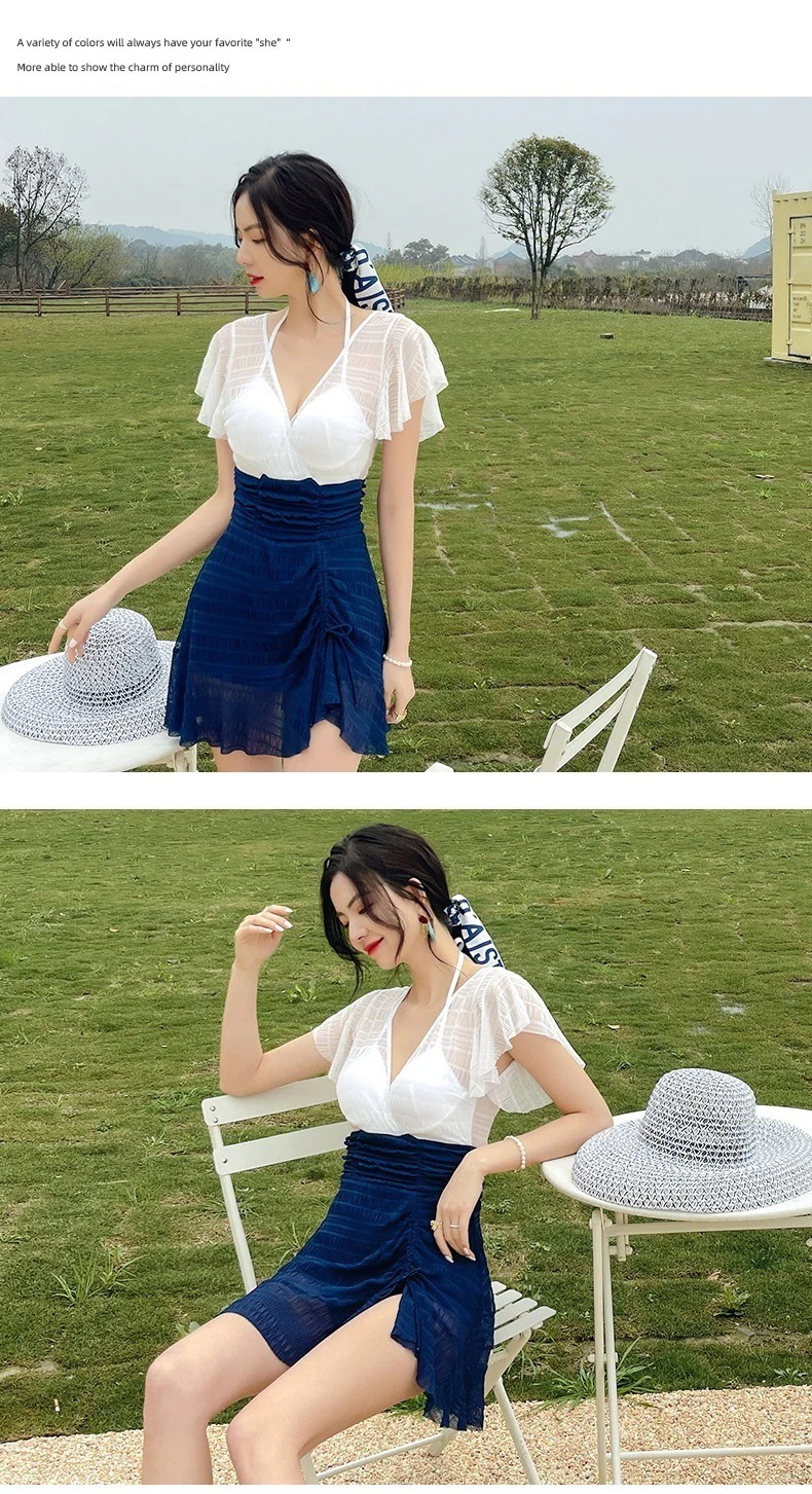 体型カバー ラッシュガード 体型カバー 一体式 日焼け止め メガ割 レディース 大きい 水陸両用 水着 水着 ワンピース水着 レースアップ