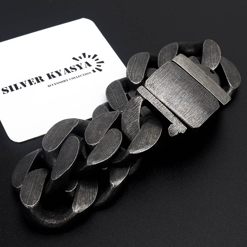 ステンレス ベルトバックル喜平 ブラック [b574]