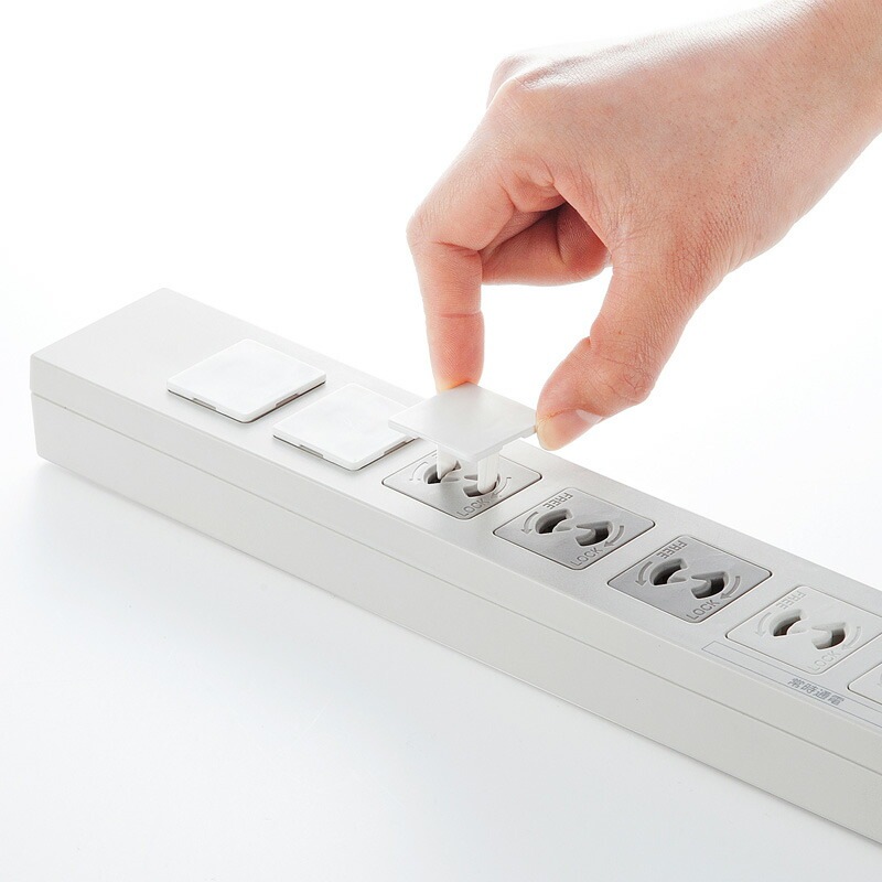 コンセント安全キャップ 抜け止め用 2P用 100個入 ホワイト TAP-CAP2P100L コンセント安全キャップ 抜け止め用 2P用 100個入 ホワイト TAP-CAP2P100L