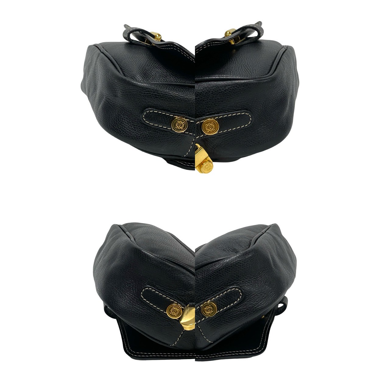 ヴィンテージ アナグラム ロゴショルダーバッグ レザー ブラック 31699