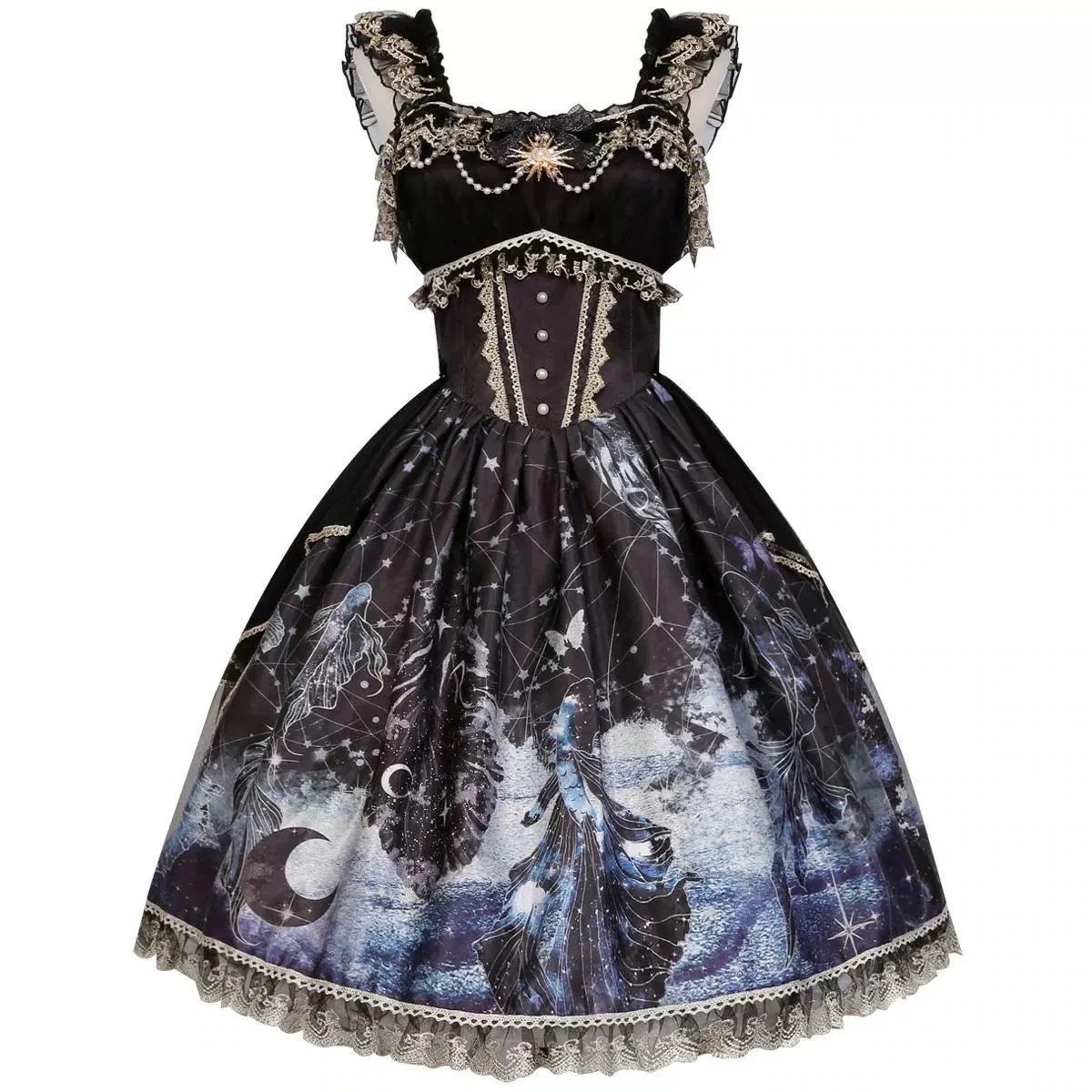 ロリータドレス仙女魚jskロリータワンピースデイリーキュートロリータ甘スカート ロリータドレス仙女魚jskロリータワンピースデイリーキュートロリータ甘スカート