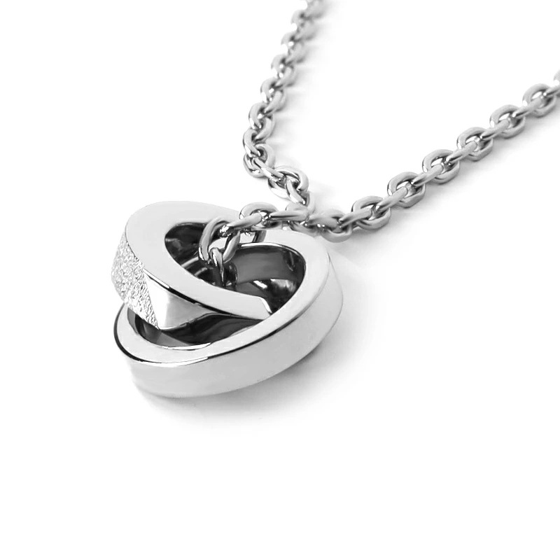 LH-1 SAND ダブルリングネックレス サージカルステンレス316L 金属アレルギー対応 03NE059ASV ステンレスネックレス メンズ 人気 LH-1 SAND ダブルリングネックレス サージカルステンレス316L 金属アレルギー対応 03NE059ASV ステンレスネックレス メンズ 人気