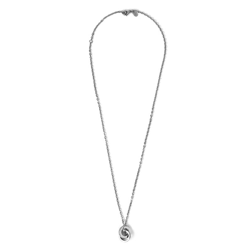 LH-1 SAND ダブルリングネックレス サージカルステンレス316L 金属アレルギー対応 03NE059ASV ステンレスネックレス メンズ 人気 LH-1 SAND ダブルリングネックレス サージカルステンレス316L 金属アレルギー対応 03NE059ASV ステンレスネックレス メンズ 人気