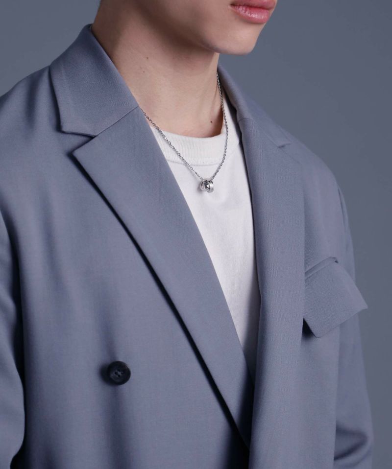 LH-1 SAND ダブルリングネックレス サージカルステンレス316L 金属アレルギー対応 03NE059ASV ステンレスネックレス メンズ 人気 LH-1 SAND ダブルリングネックレス サージカルステンレス316L 金属アレルギー対応 03NE059ASV ステンレスネックレス メンズ 人気