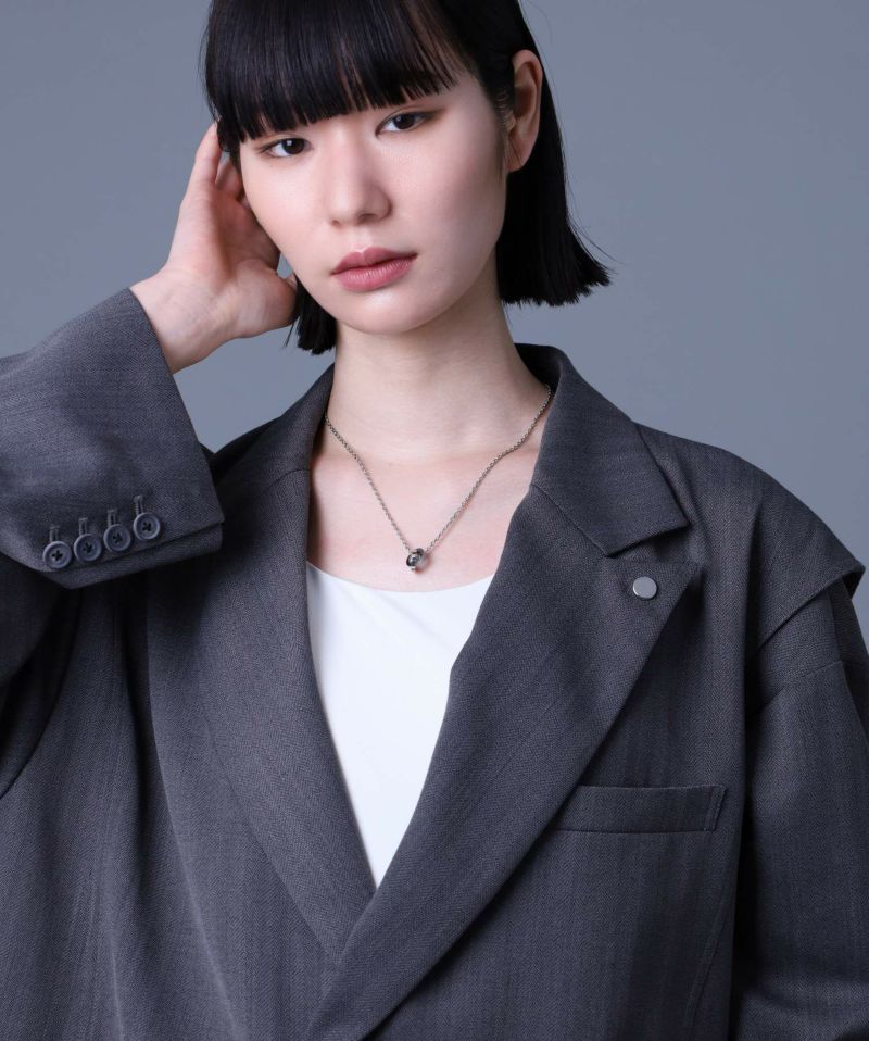 LH-1 SAND ダブルリングネックレス サージカルステンレス316L 金属アレルギー対応 03NE059ASV ステンレスネックレス メンズ 人気 LH-1 SAND ダブルリングネックレス サージカルステンレス316L 金属アレルギー対応 03NE059ASV ステンレスネックレス メンズ 人気