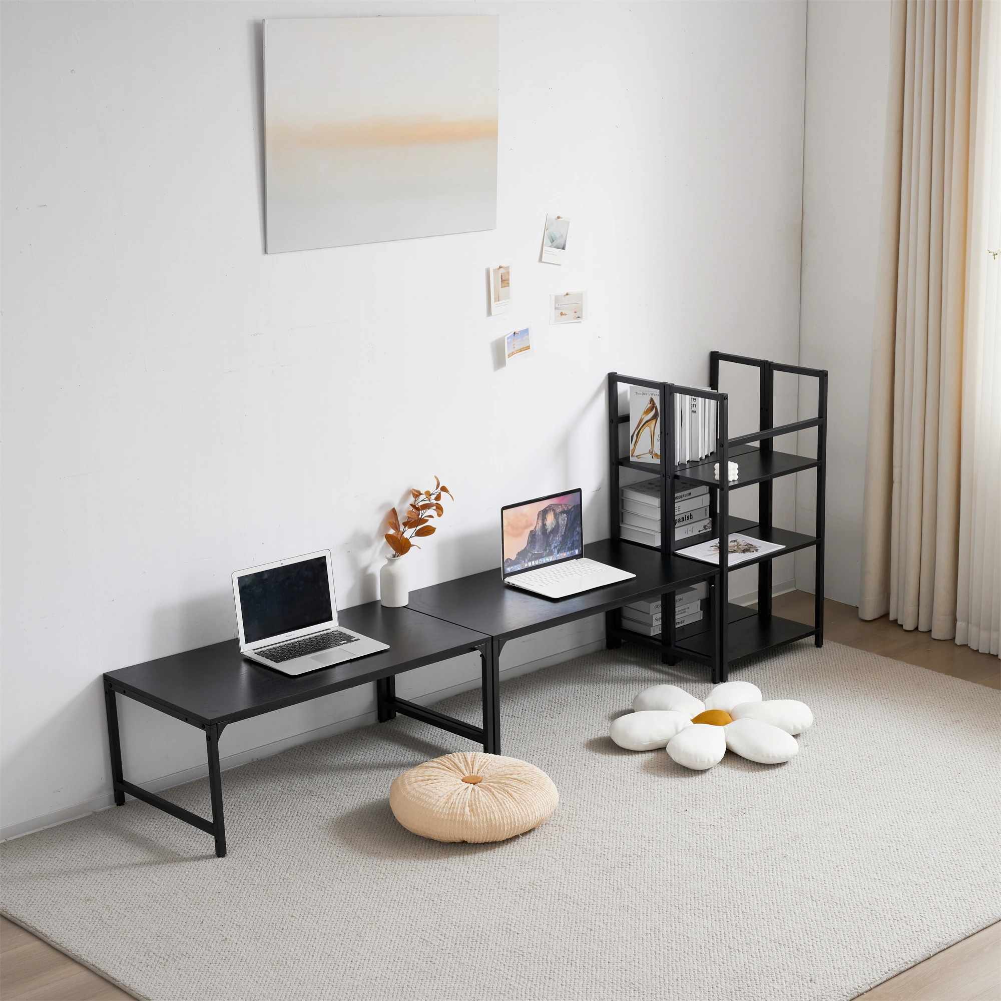 【国内発送M】768【新色登場】【グレー】家具专门店 ロータイプデスク パソコンデスク 実用な一体分離両用 溢れる天然木の魅力 省スペース 3段シェルフ付 座デスク ミシン台 【国内発送M】768【新色登場】【グレー】家具专门店 ロータイプデスク パソコンデスク 実用な一体分離両用 溢れる天然木の魅力 省スペース 3段シェルフ付 座デスク ミシン台