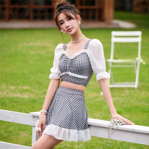 Qoo10] 【体型カバー】水着 レディース 上下セッ