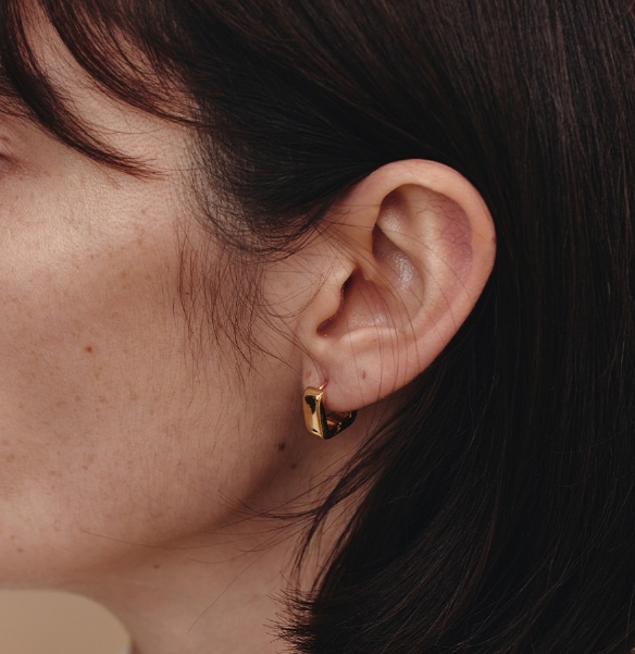 【HYERES LOR】Subni Silver Luciel Onyx Earring ピアス EARRINGS – Lutiro