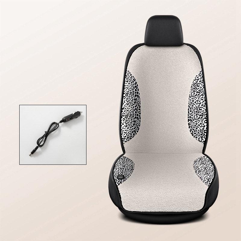 シートヒーター加熱可愛いもこもこカー用品ホットカーペッ運転席&助席両方対応ヒョウ柄3秒即暖暖かいおすすめ