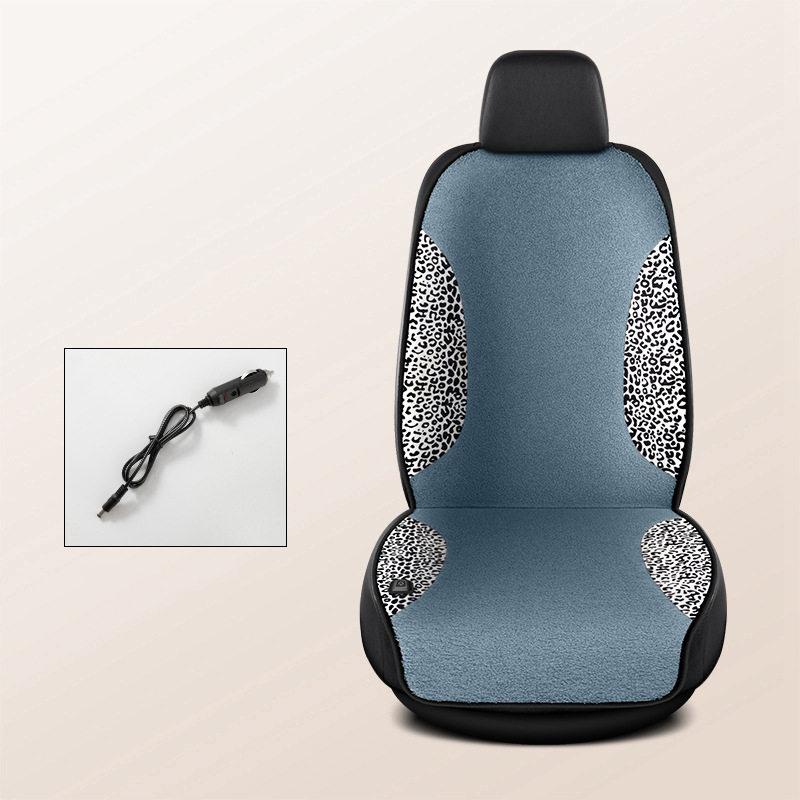 シートヒーター加熱可愛いもこもこカー用品ホットカーペッ運転席&助席両方対応ヒョウ柄3秒即暖暖かいおすすめ