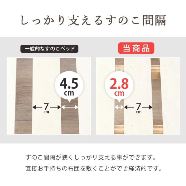 セミダブルベッド ボンネルコイルマットレスセット 宮棚 コンセント 3段階高さ調整 すのこベッド ベッド下収納 ベッドセット