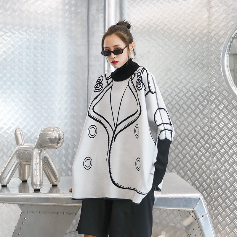 タートルネックニット ラブリータートルネック ベーシックニット秋冬ゆったり着痩せ効果セータートップス 両面着用レイヤードトップスLFZ344