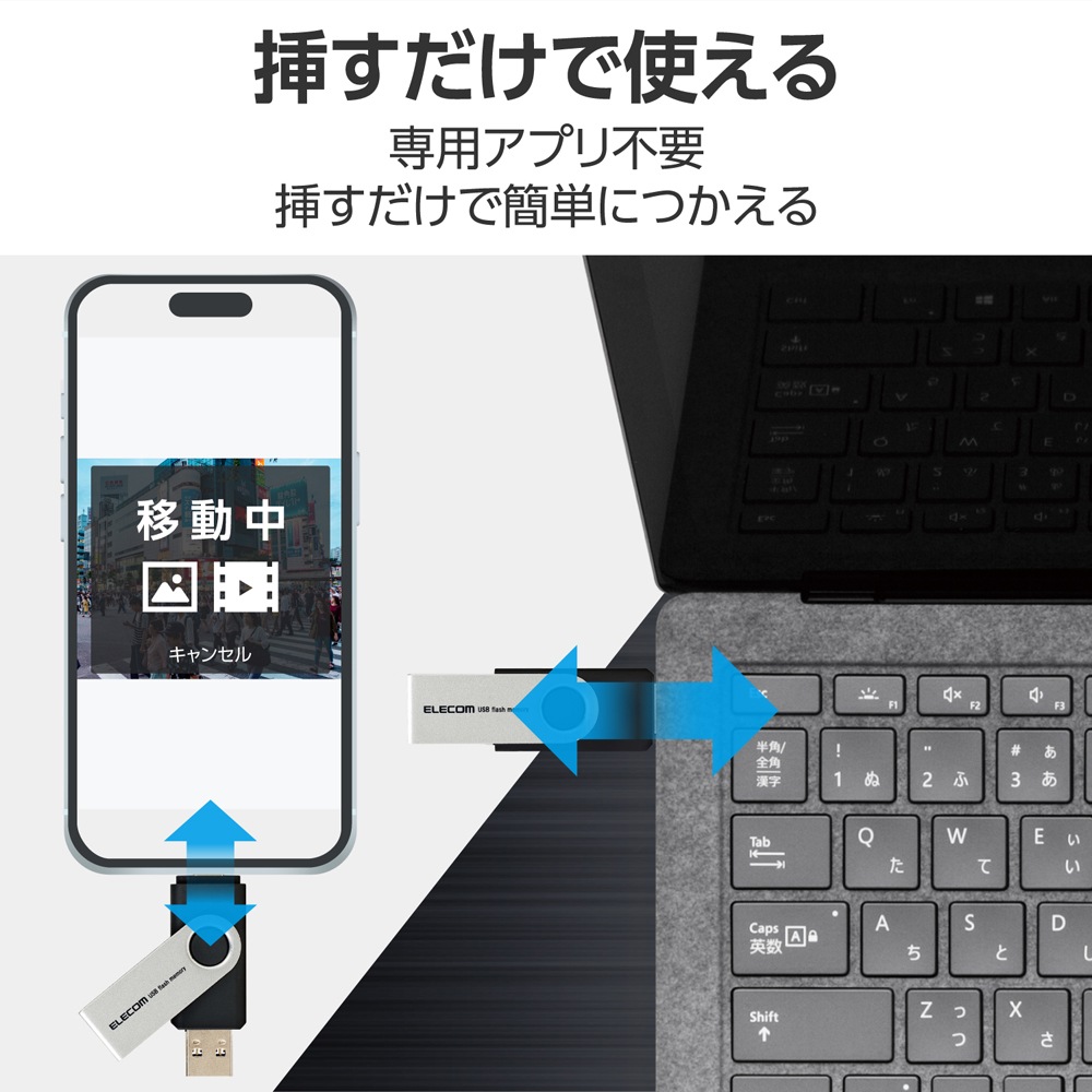 エレコムELECOM USBメモリ 256GB USB3.2(Gen1) Type-C/USB-A 両対応 キャップ式 ストラップホール付 セキュリティ機能対応 MFTPC3256GBK エレコムELECOM USBメモリ 256GB USB3.2(Gen1) Type-C/USB-A 両対応 キャップ式 ストラップホール付 セキュリティ機能対応 MFTPC3256GBK