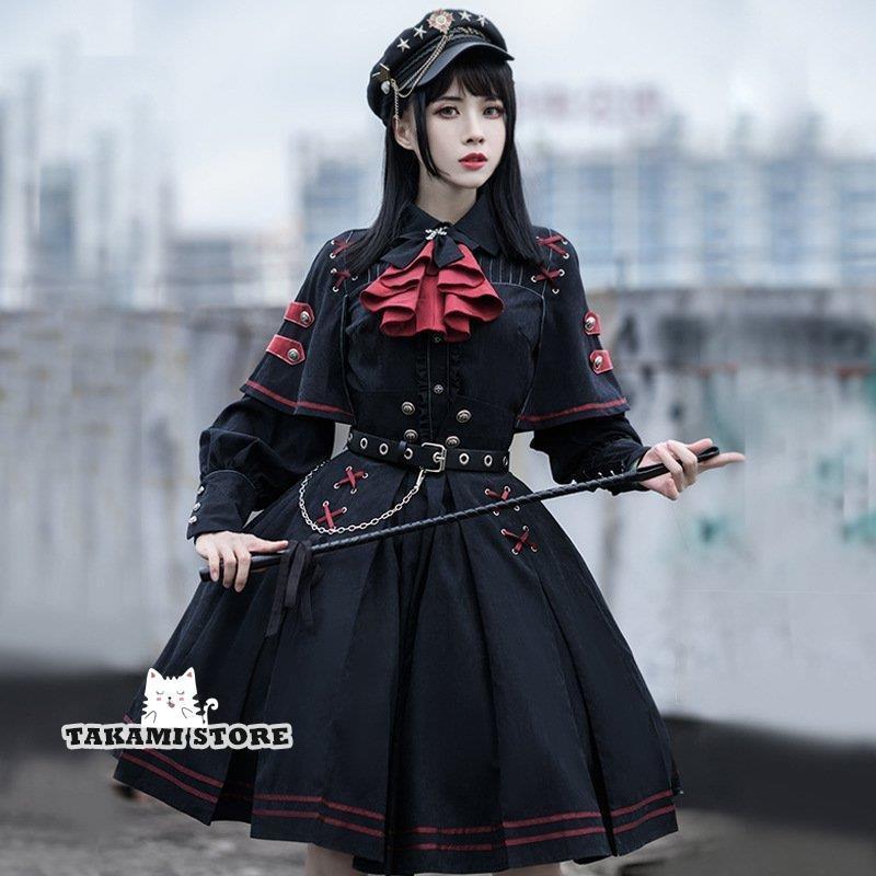 【ハロウィン】セット 長袖 コスプレ 衣装 制服 軍服 ゴスロリロリータ 軍ロリ セットアップ ワンピース ブラウス スカート 【ハロウィン】セット 長袖 コスプレ 衣装 制服 軍服 ゴスロリロリータ 軍ロリ セットアップ ワンピース ブラウス スカート