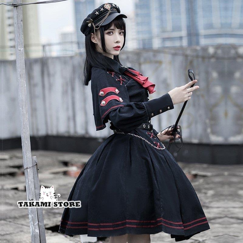 【ハロウィン】セット 長袖 コスプレ 衣装 制服 軍服 ゴスロリロリータ 軍ロリ セットアップ ワンピース ブラウス スカート 【ハロウィン】セット 長袖 コスプレ 衣装 制服 軍服 ゴスロリロリータ 軍ロリ セットアップ ワンピース ブラウス スカート