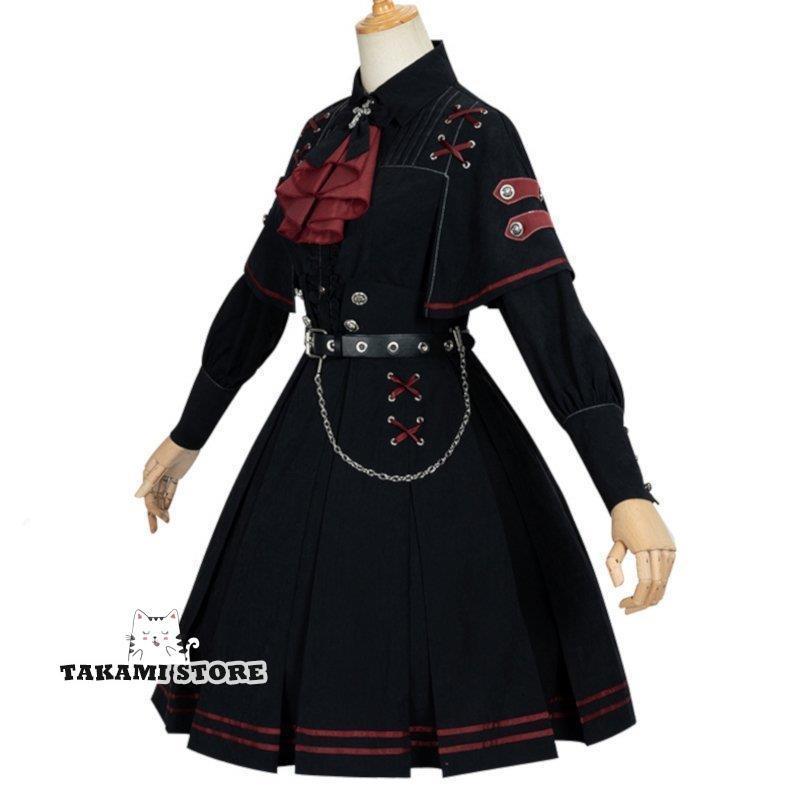 【ハロウィン】セット 長袖 コスプレ 衣装 制服 軍服 ゴスロリロリータ 軍ロリ セットアップ ワンピース ブラウス スカート 【ハロウィン】セット 長袖 コスプレ 衣装 制服 軍服 ゴスロリロリータ 軍ロリ セットアップ ワンピース ブラウス スカート