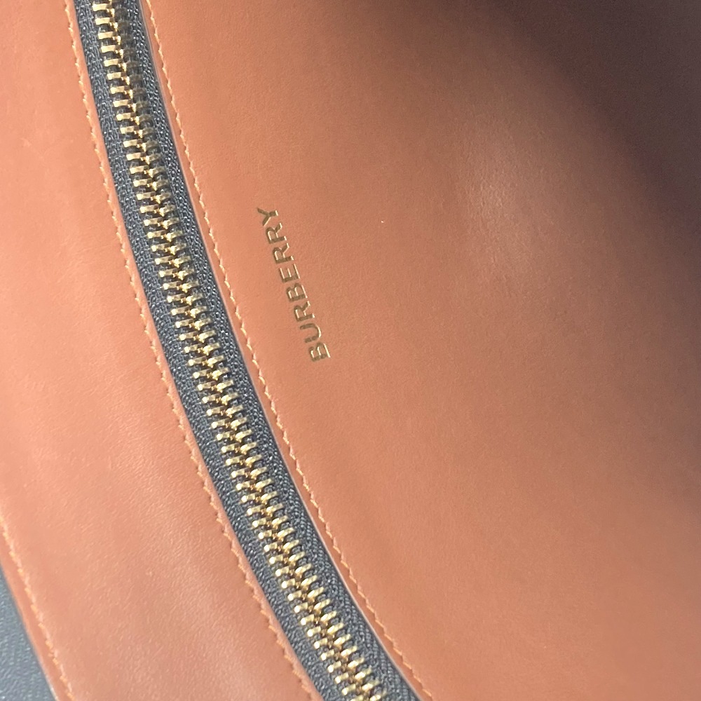 クラッチバッグ TB ロゴ カバン セカンドバッグ ポーチ レザー/キャンバス ブラウン クラッチバッグ TB ロゴ カバン セカンドバッグ ポーチ レザー/キャンバス ブラウン