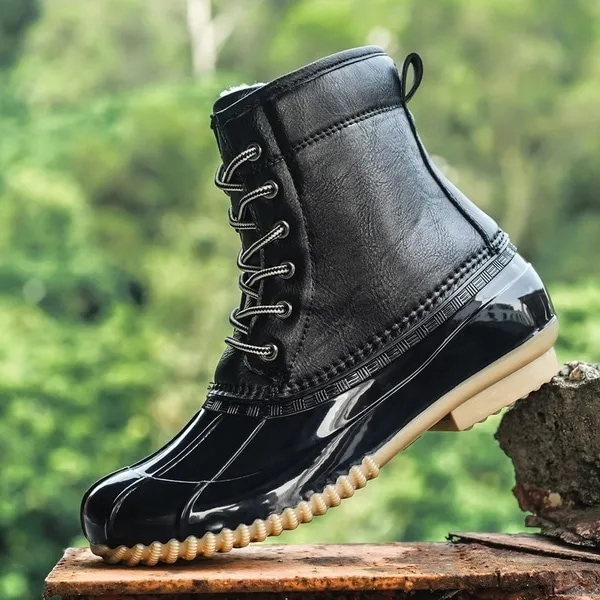 Womens Winter Keep Warm Cotton Shoes Duck Booties Outdoor Waterproof Rain Boots Plus Velvet Ladies F