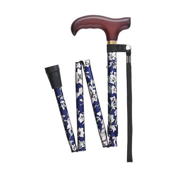 （まとめ）フジホーム ステッキ ベーシック折り畳みS チェックレッド WB3798 1本(×2セット)
