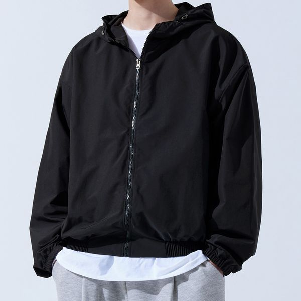 (TOPBOY) ソリッドフード付きオーバーフィットウィンドブレーカージャンパー (LC093) (TOPBOY) ソリッドフード付きオーバーフィットウィンドブレーカージャンパー (LC093)