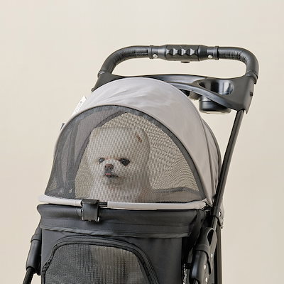 本日限定価格　roomn ペットカート プチ　アイボリー　一体型　中古品 ペットカート,和柄,天使のカート