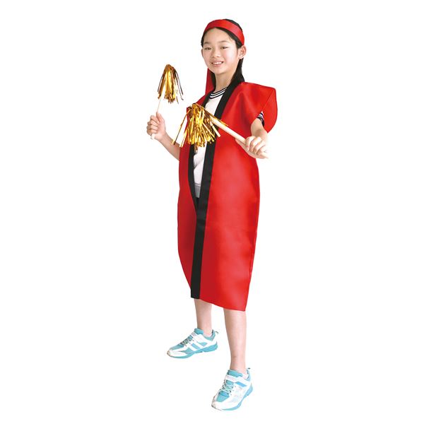 (まとめ)ソフトサテンロングハッピ S 黒/青襟 (ハチマキ付) (×10個セット) (まとめ)ソフトサテンロングハッピ S 黒/青襟 (ハチマキ付) (×10個セット)