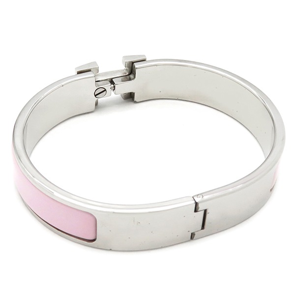 エルメス HERMES ブレスレット クリックH PM メタル エナメル ピンク×シルバー シルバー金具 Hブレス 【保存袋】【中古】 エルメス HERMES ブレスレット クリックH PM メタル エナメル ピンク×シルバー シルバー金具 Hブレス 【保存袋】【中古】