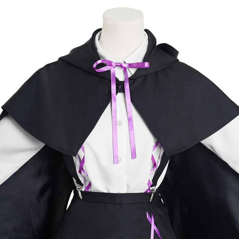 Amity,女性のためのフクロウの家のコスプレ衣装,アニメの白いサスペンダーのドレス,ケープセット,ハロウィーンのパーティーの衣装,女性の女の子