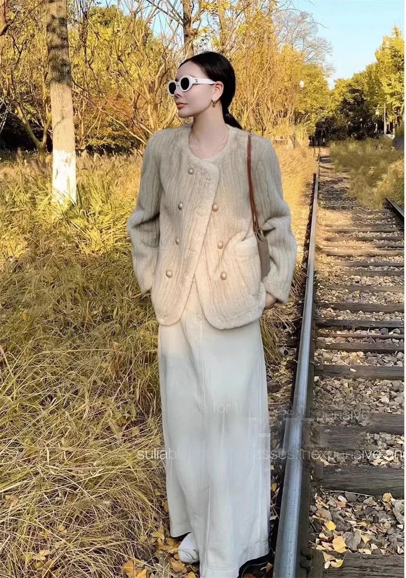 冬アウター 秋冬 新作 着痩せ ショート丈コート女性の毛皮のトップス ジャケット