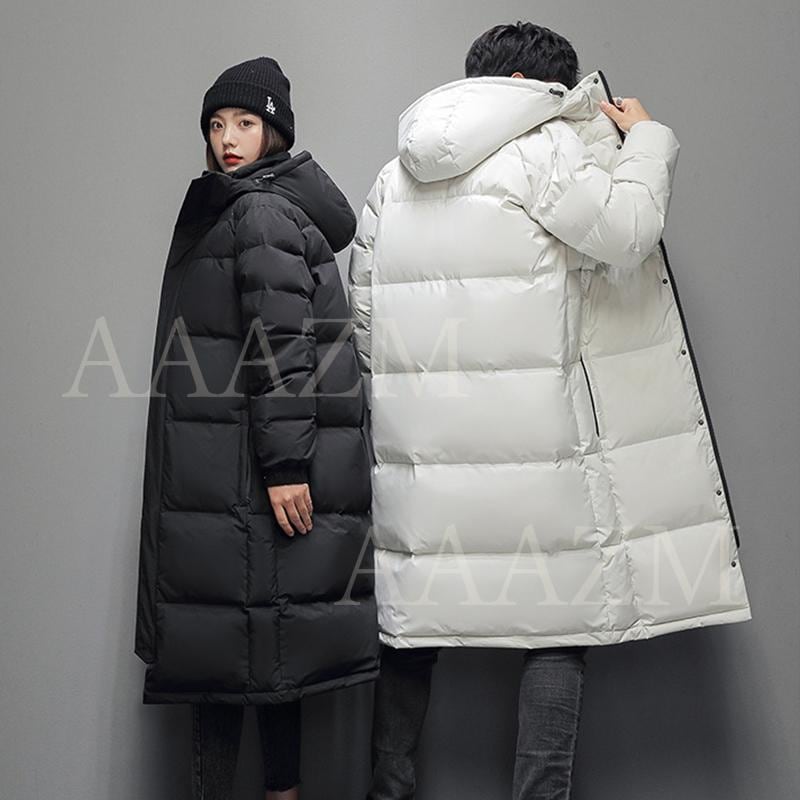 中綿ジャケット ロング ひざ下 レディース メンズ 中綿コート 韓国風 おしゃれ 大きいサイズ フード付き ベンチコート 20代 30代 40代 通勤 暖かい ロングコート