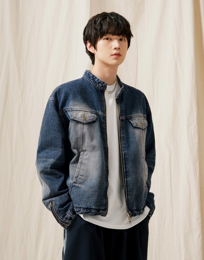 [JEMUT] Vintage Washing Denim Jacket