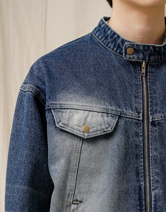 [JEMUT] Vintage Washing Denim Jacket
