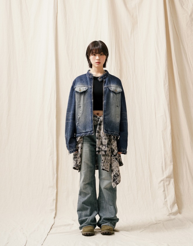 [JEMUT] Vintage Washing Denim Jacket