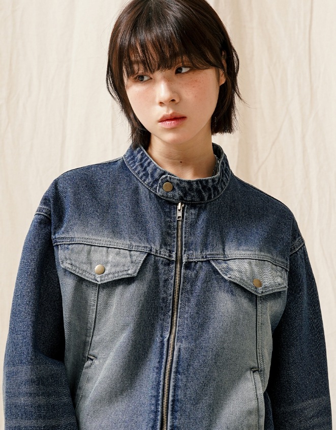 [JEMUT] Vintage Washing Denim Jacket