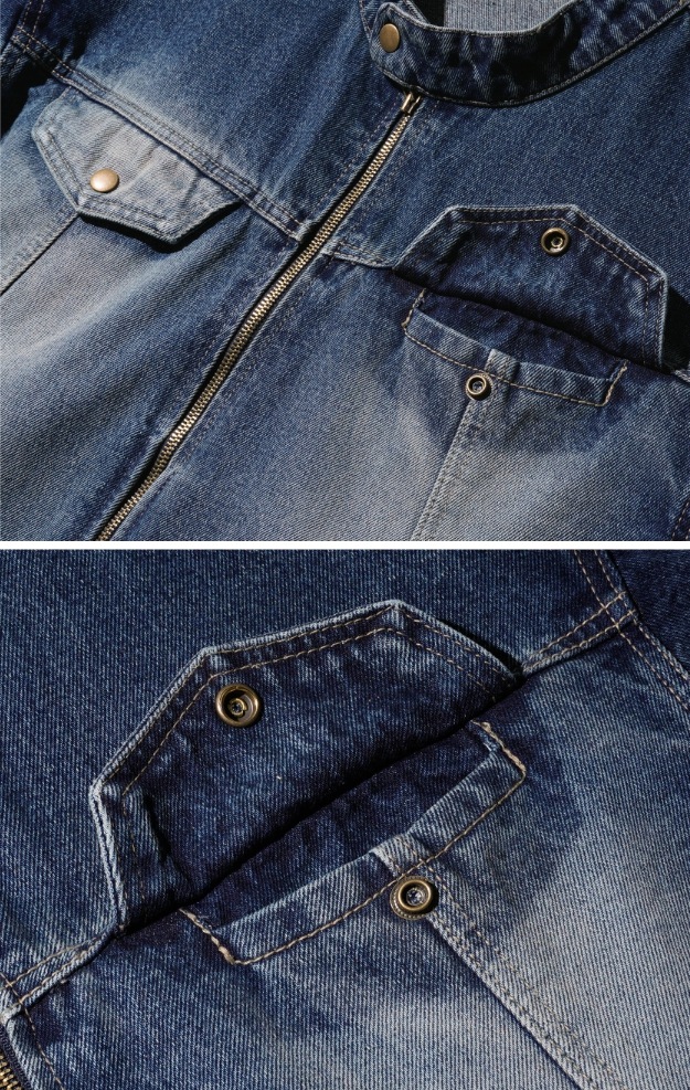 [JEMUT] Vintage Washing Denim Jacket