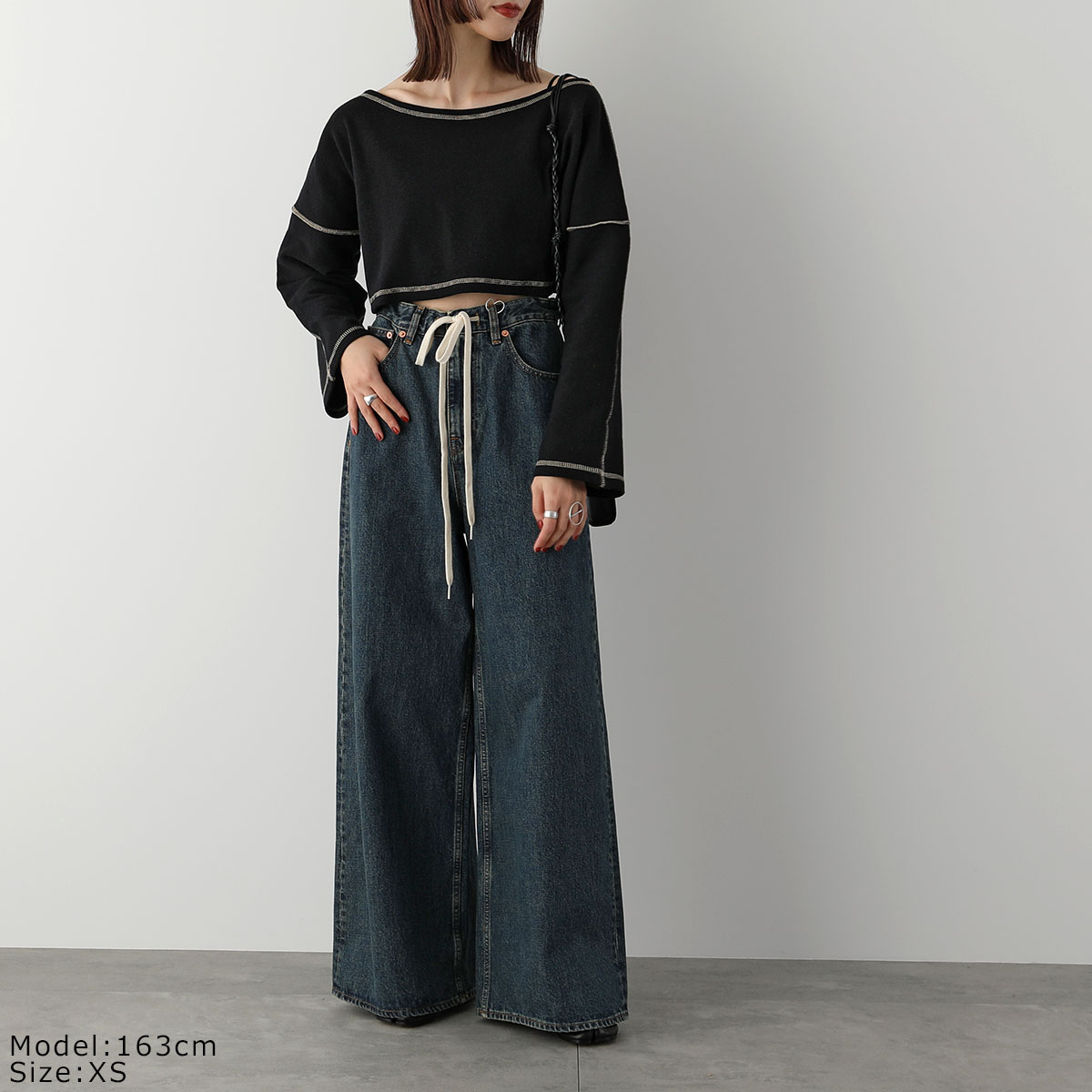 BASERANGE ベースレンジ セーター CAMER PULLOVER FCPU RIB WI23 レディース リブ コットンニット 長袖 ショート丈 BLA BASERANGE ベースレンジ セーター CAMER PULLOVER FCPU RIB WI23 レディース リブ コットンニット 長袖 ショート丈 BLA