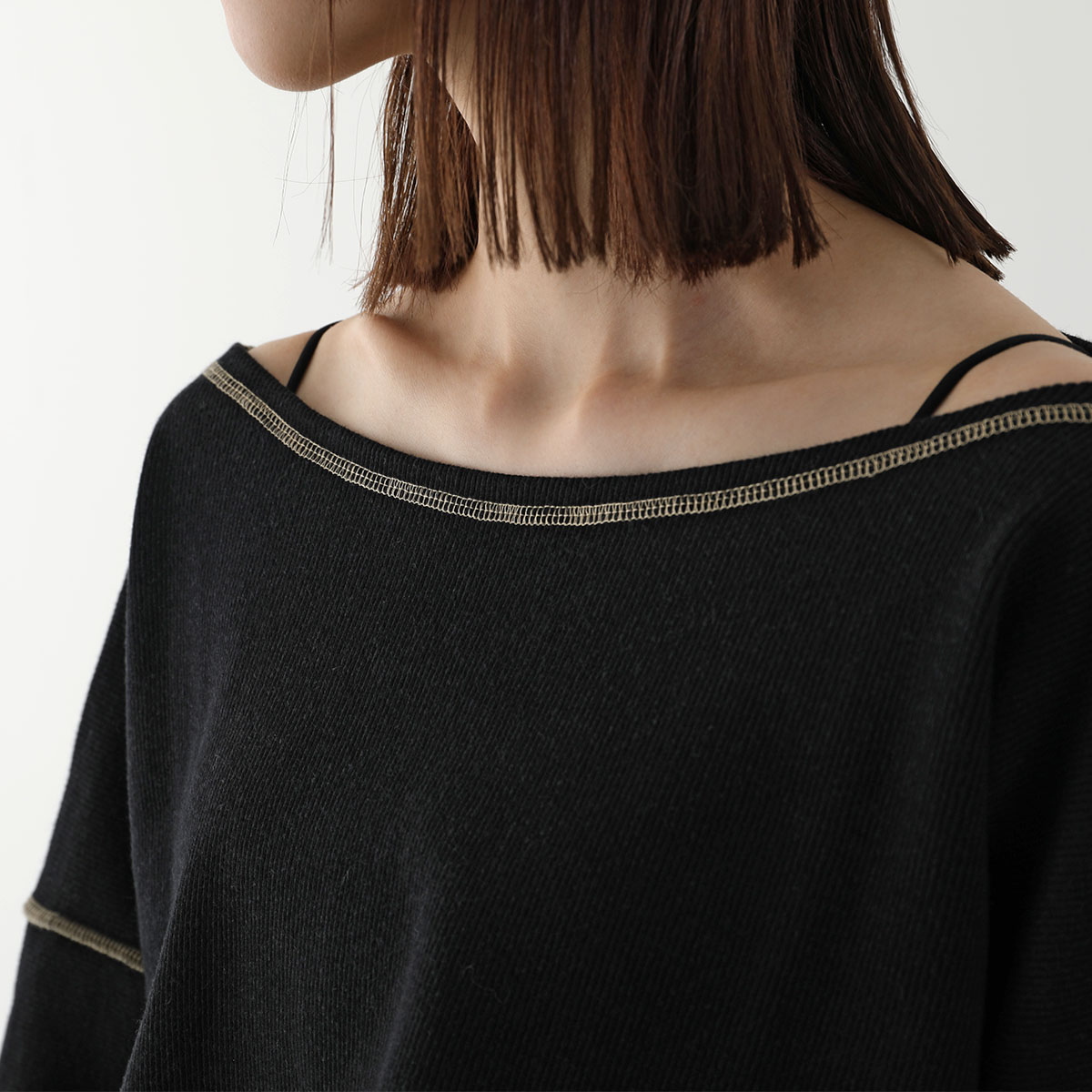 BASERANGE ベースレンジ セーター CAMER PULLOVER FCPU RIB WI23 レディース リブ コットンニット 長袖 ショート丈 BLA BASERANGE ベースレンジ セーター CAMER PULLOVER FCPU RIB WI23 レディース リブ コットンニット 長袖 ショート丈 BLA