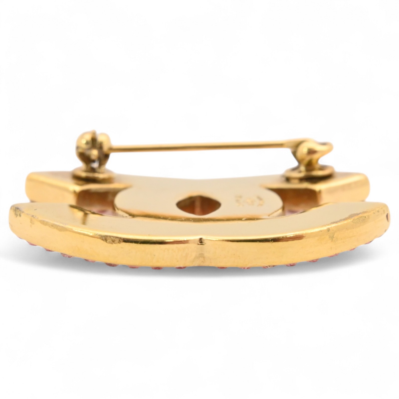 シャネル ココマーク ラインストーン ブローチ ピンク Aランク ch8740zn シャネル ココマーク ラインストーン ブローチ ピンク Aランク ch8740zn