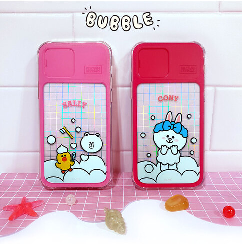 BF ラインフレンズ スマホケース BATH TIME ライティングケース