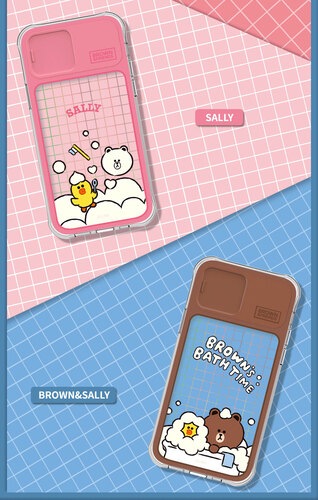 BF ラインフレンズ スマホケース BATH TIME ライティングケース