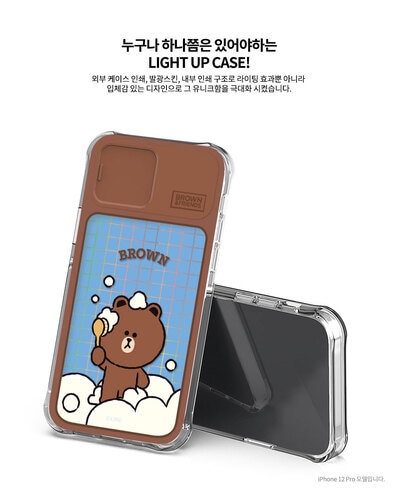 BF ラインフレンズ スマホケース BATH TIME ライティングケース