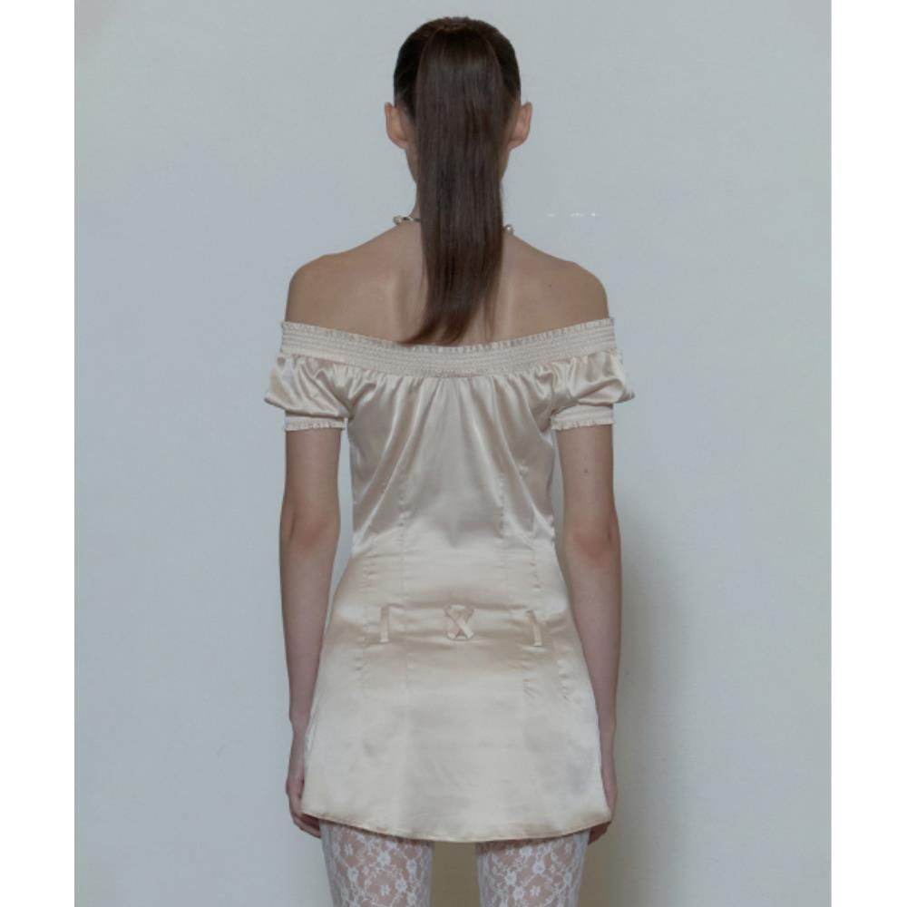 スカルプター Ethereal Satin Dress Pale Beige SC24S304BE スカルプター Ethereal Satin Dress Pale Beige SC24S304BE