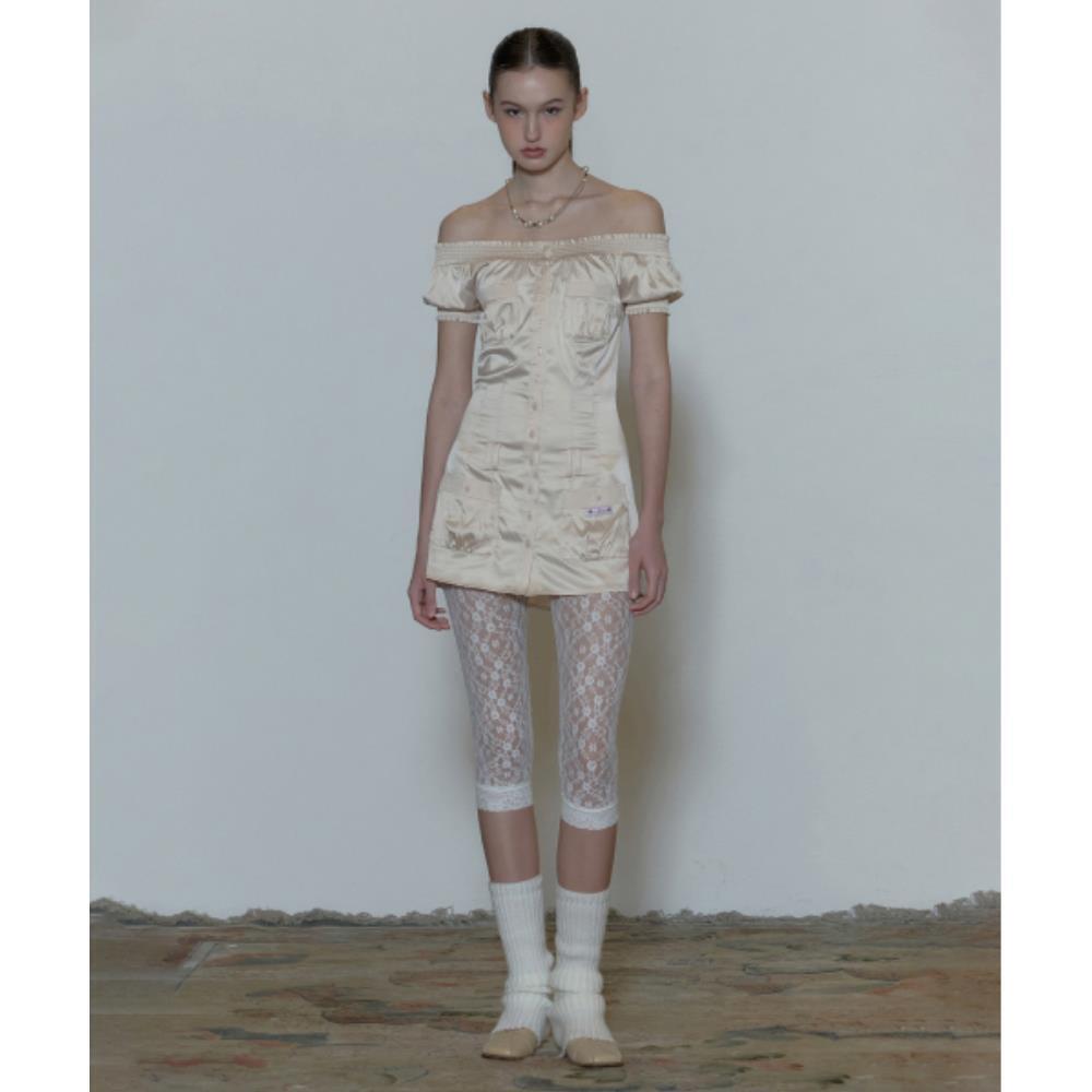 スカルプター Ethereal Satin Dress Pale Beige SC24S304BE スカルプター Ethereal Satin Dress Pale Beige SC24S304BE