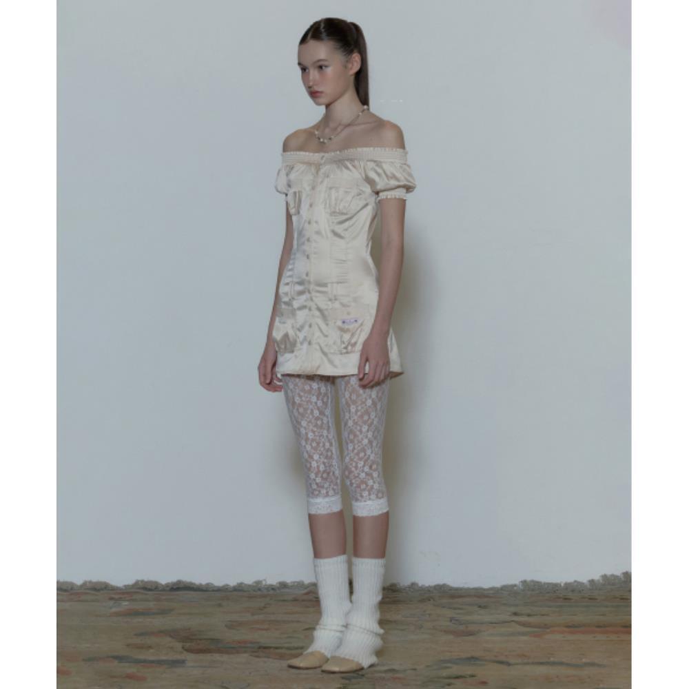 スカルプター Ethereal Satin Dress Pale Beige SC24S304BE スカルプター Ethereal Satin Dress Pale Beige SC24S304BE